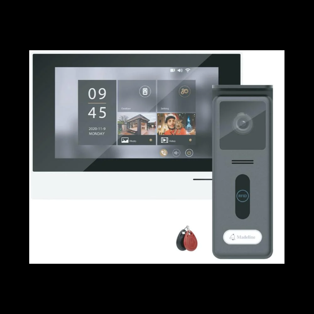 Videoporteiro de 2 Fios com Monitor Tátil de 7" e