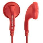 Auriculares Titanum C/ Fios Stereo Vermelho - Esp.