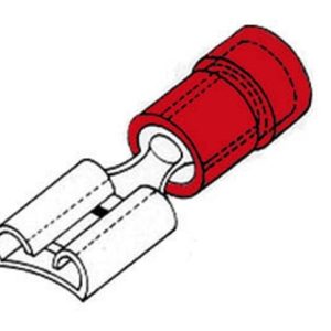 Terminal Faston Fêmea Blindagem Vermelho 4.8mm