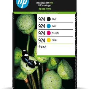 Pack 4x Tinteiros Originais 924 Preto/Cores - Hp