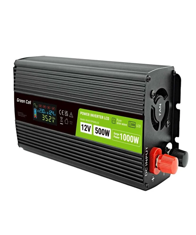 Green Cell Powerinverter Lcd 12 V 500w/1000w