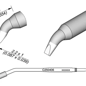 Cartucho de Cinzel Dobrado 2.2 X 1