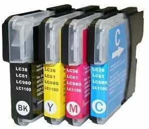 Conjunto 4 Tinteiros Compatíveis Brother Lc980 / .
