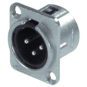 Ficha Xlr Macho 3 Pinos Neutrik