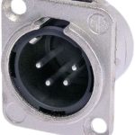 Conetor Xlr Macho Metal Prateado