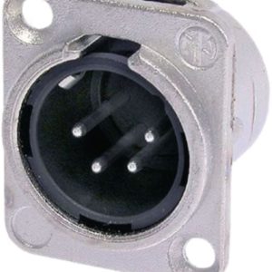 Conetor Xlr Macho Metal Prateado