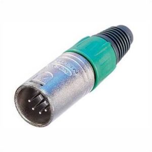 Ficha Xlr Macho 5 Pinos Prateada Neutrik