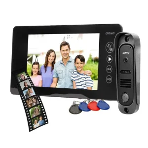 Vídeo Porteiro C/ Lcd 7" Cores Leds Ir Preto