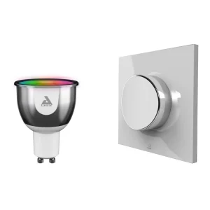 Conjunto de Interruptor Sem Fios + Lâmpada LED Gu1