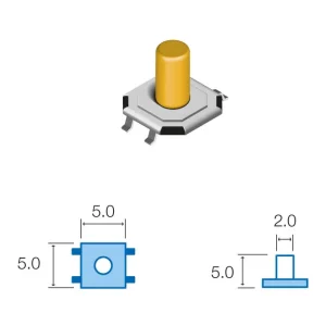 Pulsador de Tato SMD 12vdc 50ma
