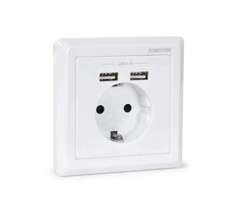 Painel de Ligação 2 X Usb e Tomada