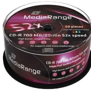 Mediarange Mr208 Cd Virgem Cd-R 700 Mb 50 Unidade.