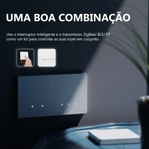Interruptor Sem Fios 4 Canais Star Ring Zigbee