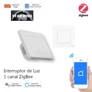 Interruptor de Luz 1 Canal Zigbee Série Star Ring 