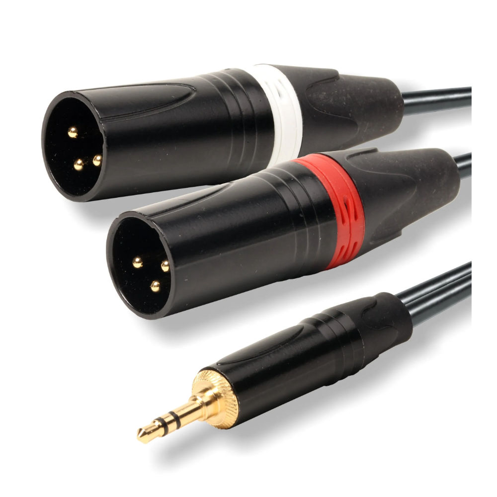 Cabo 3,5 Macho ST / 2x XLR Macho 3m