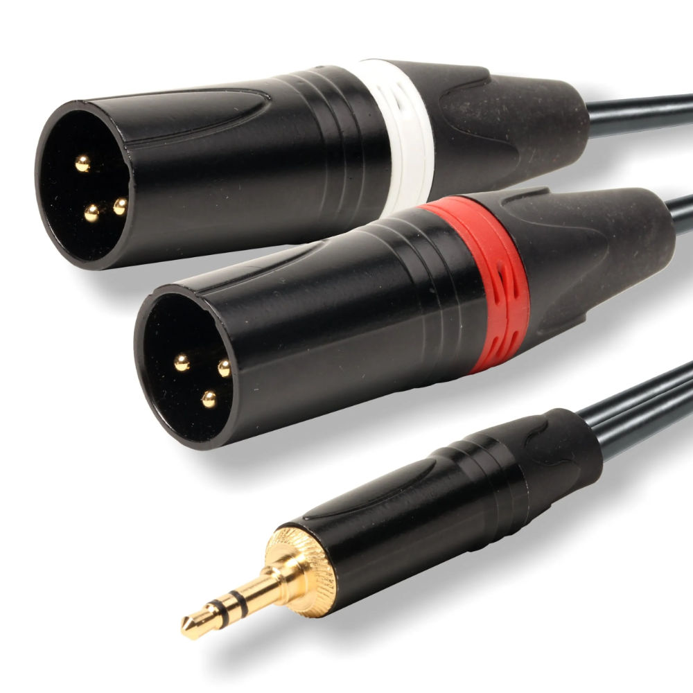 Cabo 3,5 Macho ST / 2x XLR Macho 1,5mt