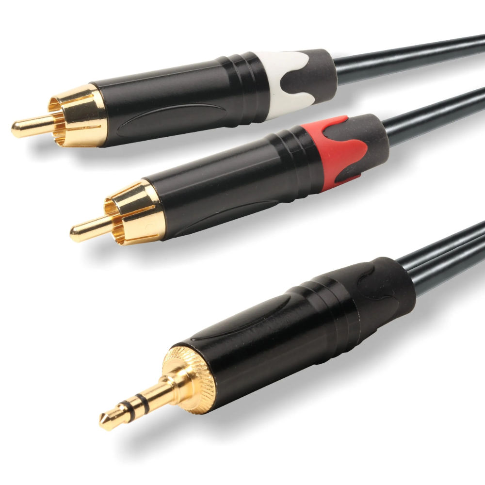 Cabo 2x RCA Macho / 3,5 Macho ST - 3m