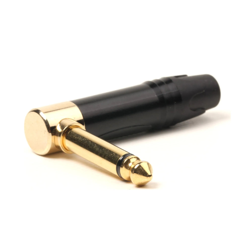 Ficha 6,35 Macho Mono Metal 90º