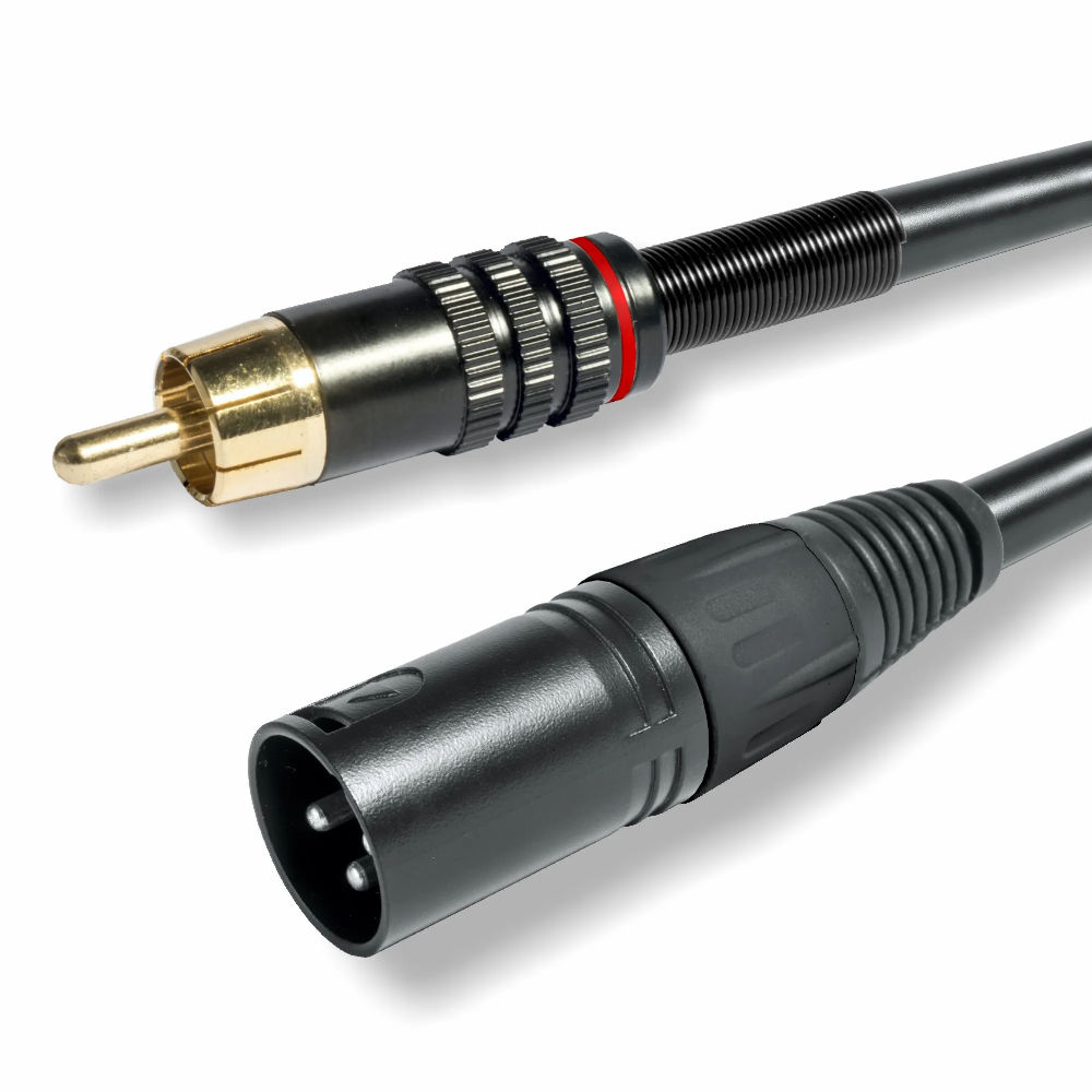 Cabo XLR Macho / RCA Macho 0,5mt