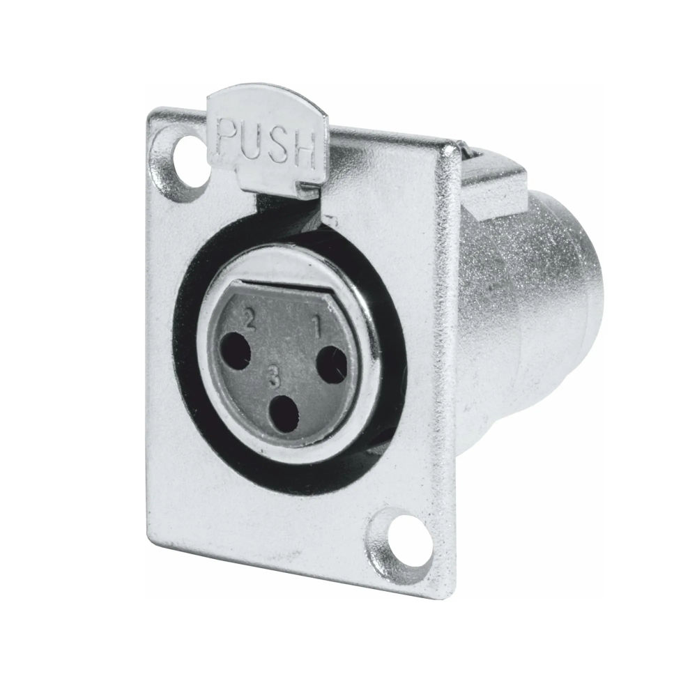 Ficha XLR Fêmea Painel