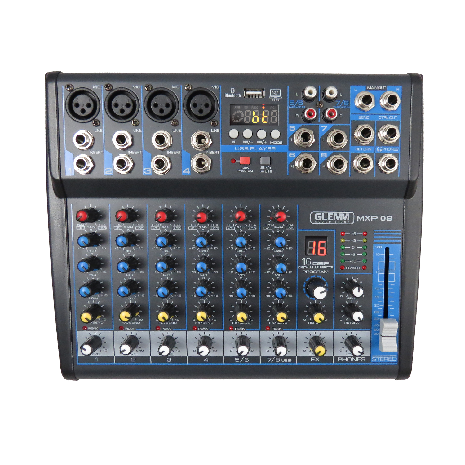 Mesa Mistura 8 Canais DSP c/ USB