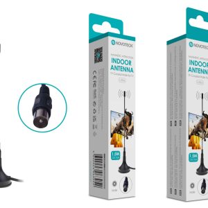 Antena Interna de Alta Definição NOVOTECK L-016 - 4K, Magnética, Instalação Fácil