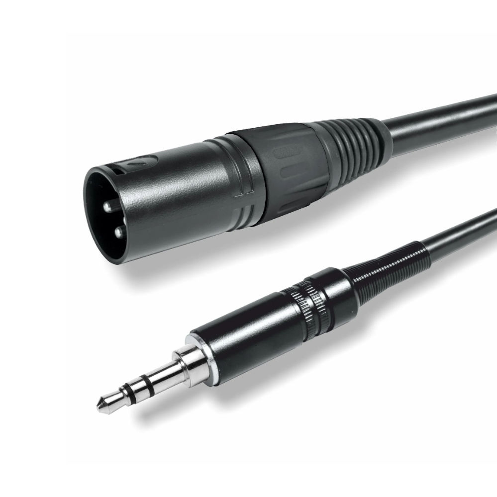 Cabo 3,5 Macho ST / XLR Macho (não balanceado) 1mt