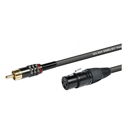 Cabo XLR Fêmea / RCA Macho 10mt