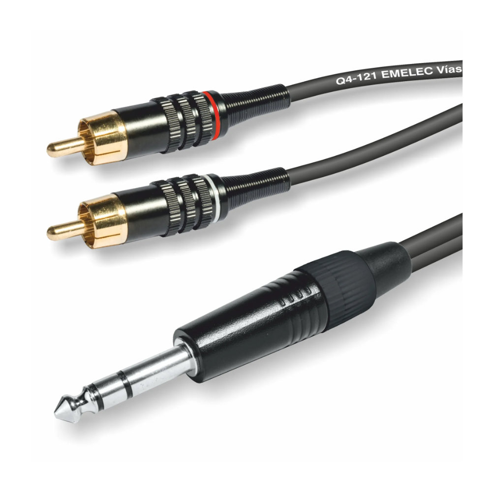 Cabo 2x RCA Macho / 6,35 Macho ST 1,5mt
