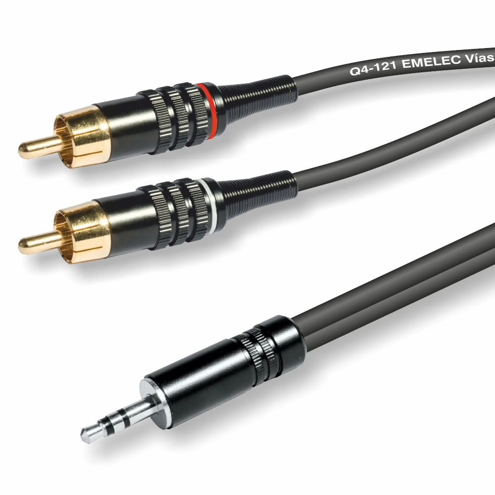 Cabo 2x RCA Macho / 3,5 Macho ST 10mt