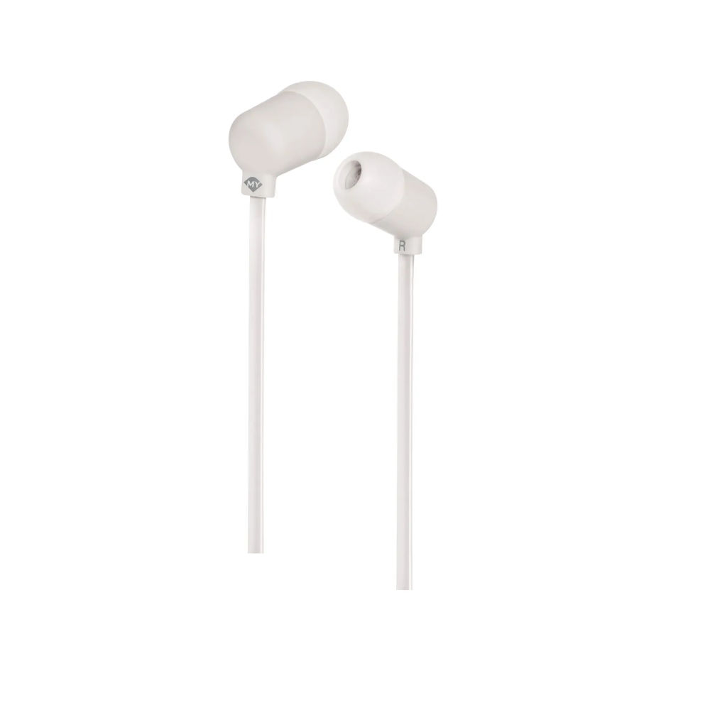 Auriculares c/ Micro Ficha USB-C - Speak Fluo - Branco