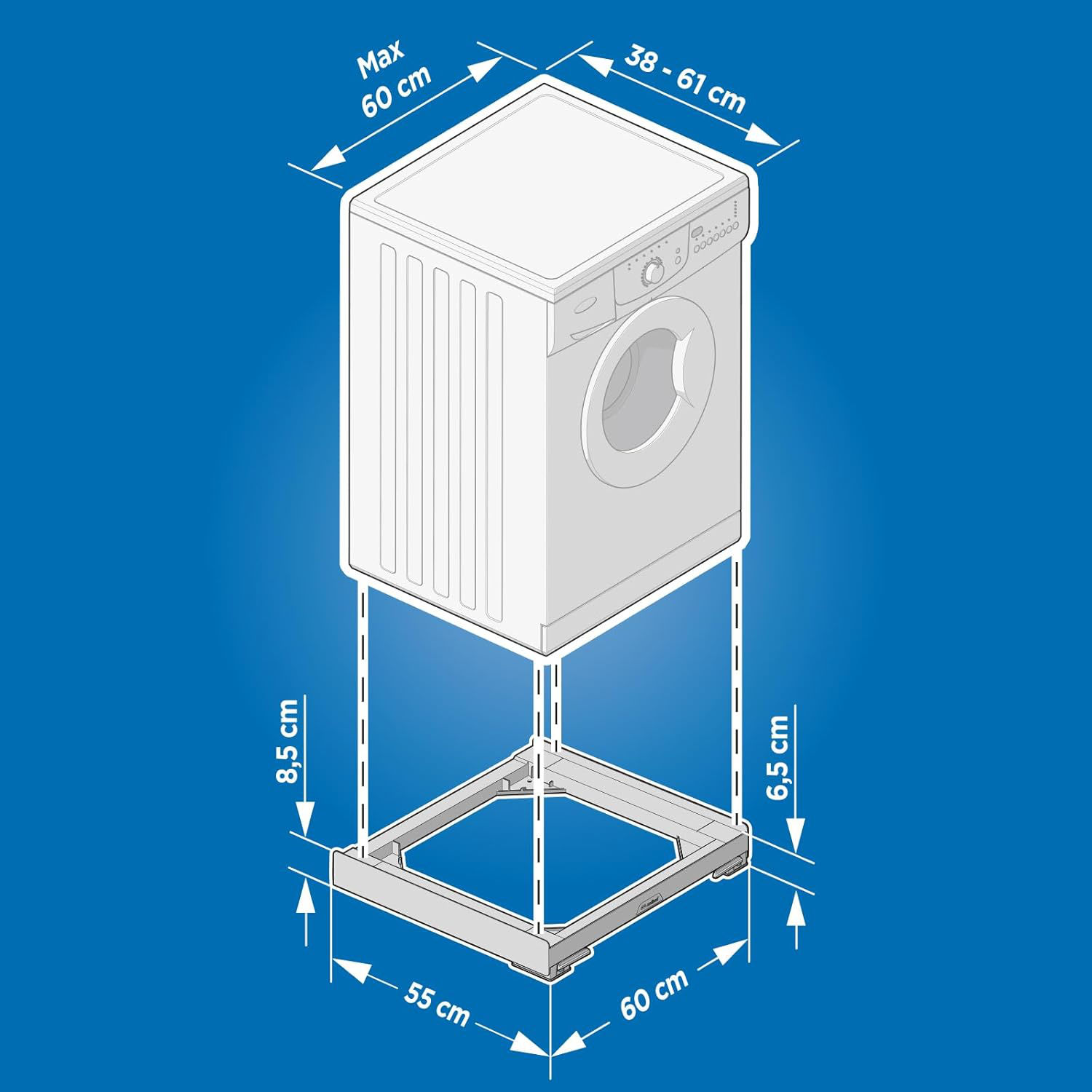 Base Universal c/ Sistema Anti-Vibração - Wash Evo - Image 2
