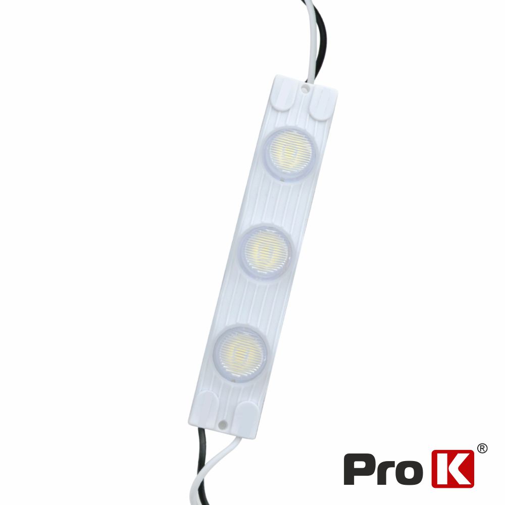 Módulo C/ 3 LED 2835 1.2W 6000K 108LM 12V IP65 PROK