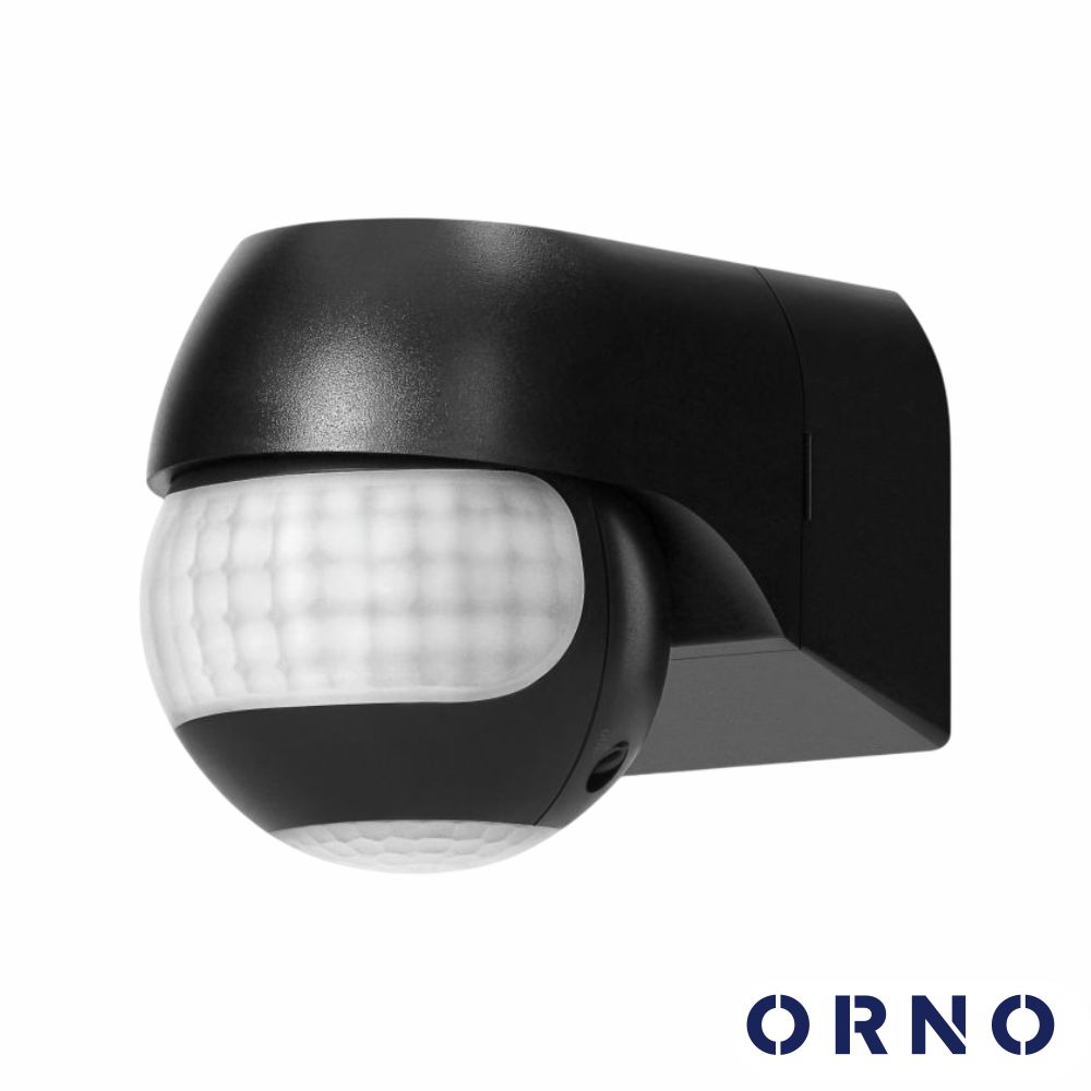 Mini Detetor De Movimento PIR 800W 180º IP44 Preto ORNO