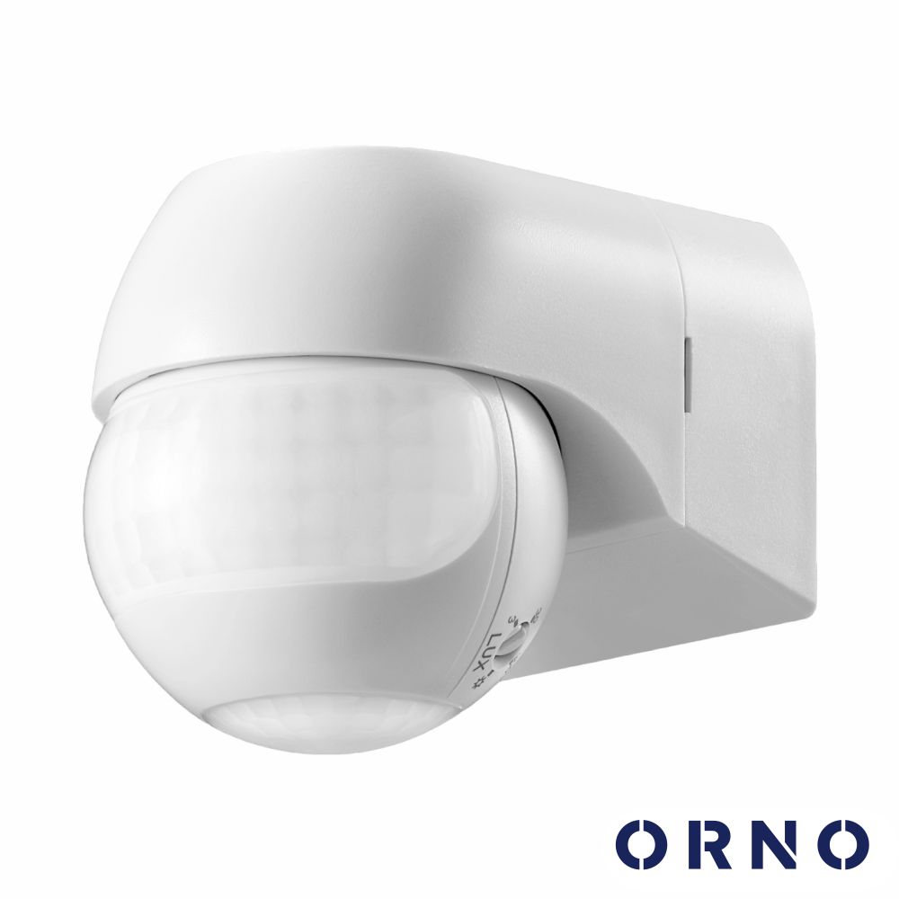 Mini Detetor De Movimento PIR 800W 180º IP44 Branco ORNO