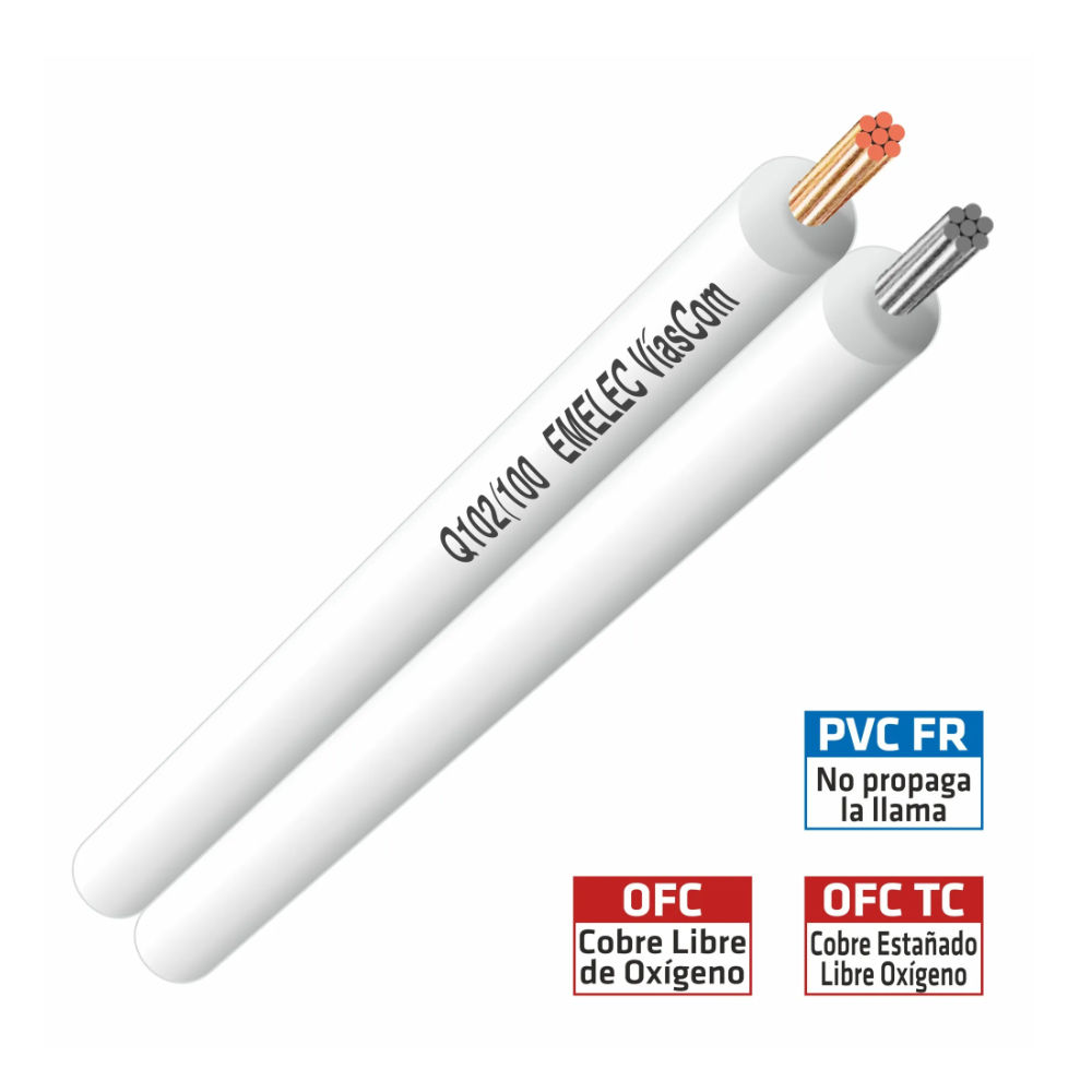 Cabo Coluna Paralelo 2x1mm² Banco 100mt - Bobine