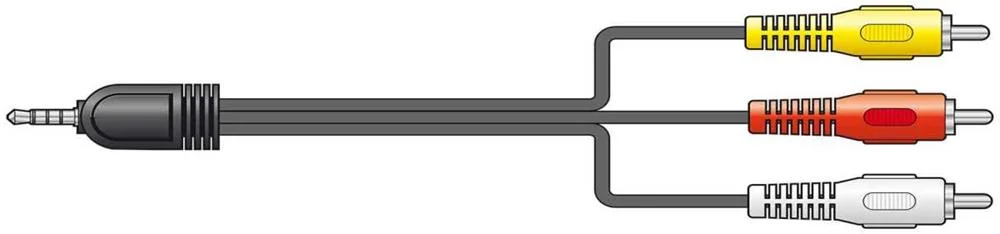 Cabo Jack 3.5mm 4 Pinos Macho / 3 Rca 2m