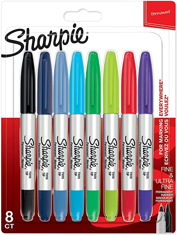 Marcadores de Ponta Dupla Sharpie 1 X 8 Cores