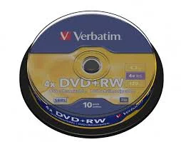 Verbatim 4.7gb Dvd+Rw 4x Matt Silver Surface Cake