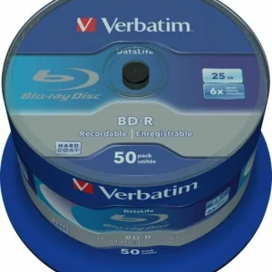1x50 Verbatim Bd-R Blu-Ray 25gb 6x Speed Datalife.