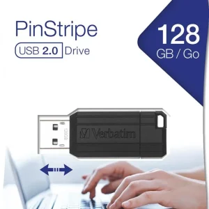 Pendrive Verbatim Pinstripe Usb2 Drive 128gb Black