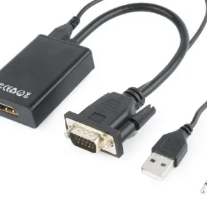 Adaptador Vga Macho - Hdmi Fêmea + Audio 0.15m
