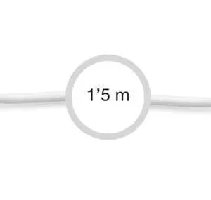 Cabo Jack 3.5 Macho P/ Jack 3.5 Macho Branco 1.5m