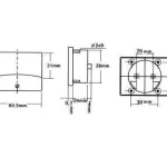 AIM6030A AMPERIMETRO PAINEL 30A 60x47