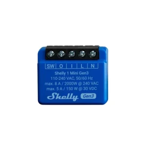 Shelly 1 Mini Gen3, Interruptor de Relé Inteligen.