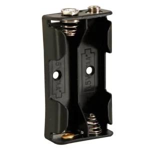 Suporte Pilhas 2xAA com Terminal para Pilha 9v