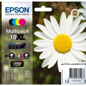 Pack Tinteiros Epson Serie 18xl Quad Xp-102/205/3.