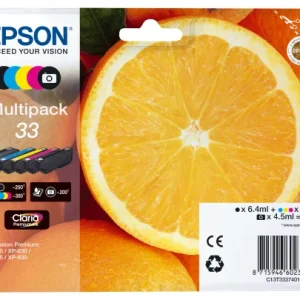 Pack 5x Tinteiros 33 Claria Premium Ink - Epson