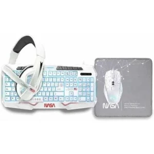 Pack Gaming Nasa Andromeda Branco Cinzento