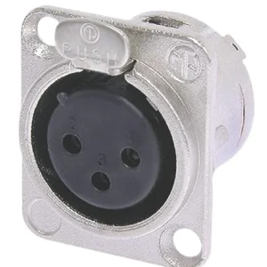 Ficha Xlr Femea 3 Pinos Painel